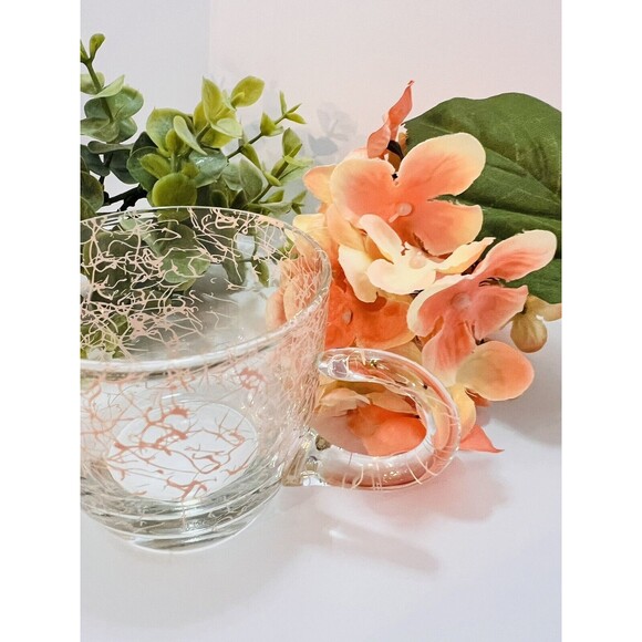 Vintage Hazel Atlas Gay Fad Studio Pink Splatter Paint Veiling Art Glass Creamer - Picture 4 of 7